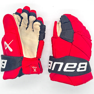 Bauer Vapor Hyperlite - Gants d'occasion NHL Pro Stock - Andrei Svechnikov (rouge/noir)